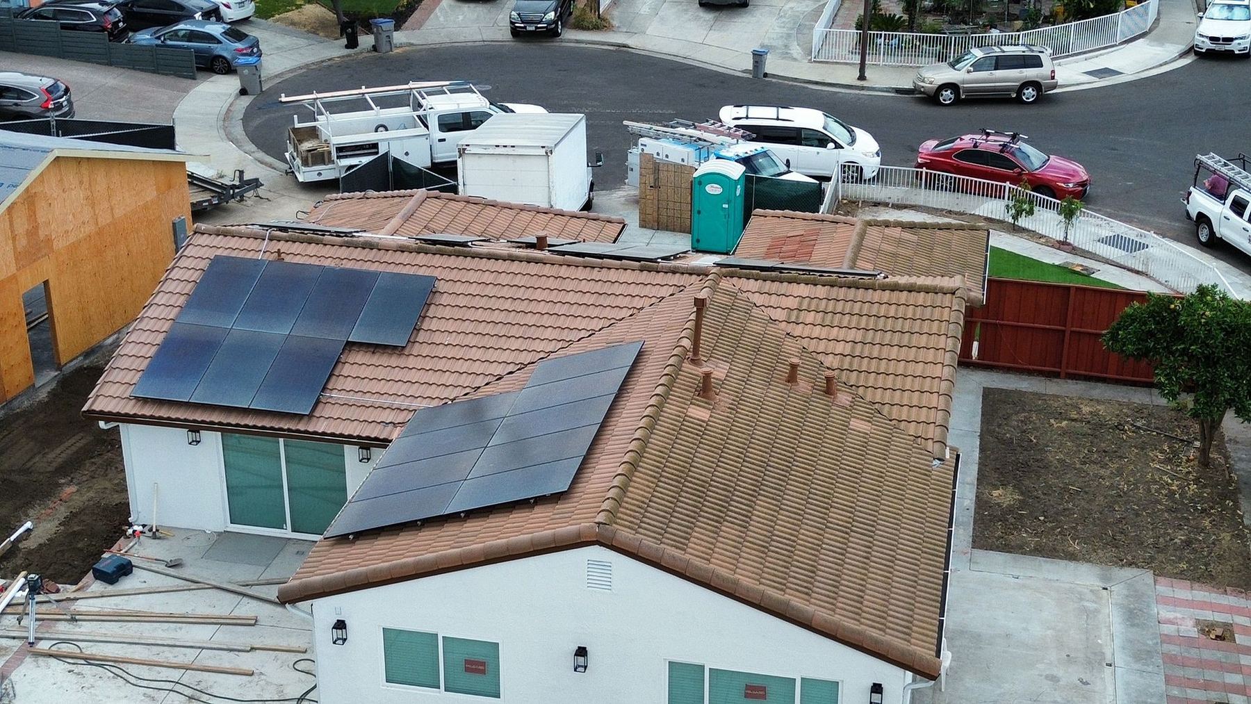 Concrete tile roof with solar in San Jose by Keith Roofing