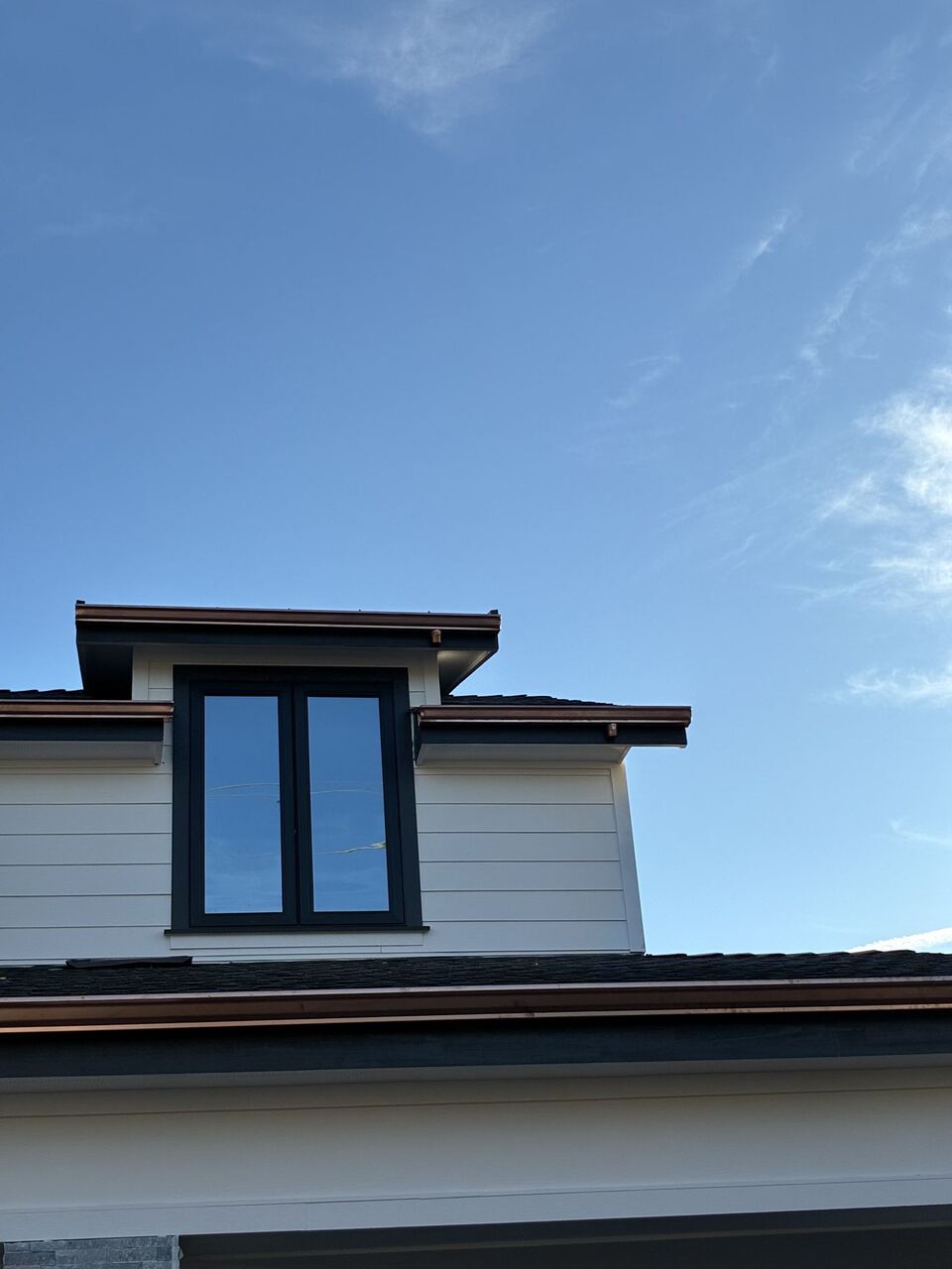 Copper-accent dormer detail — Mountain View area