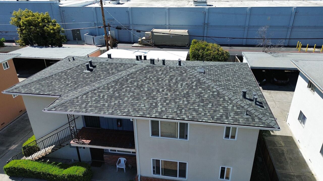 Campbell three-quarter front view after re-roof