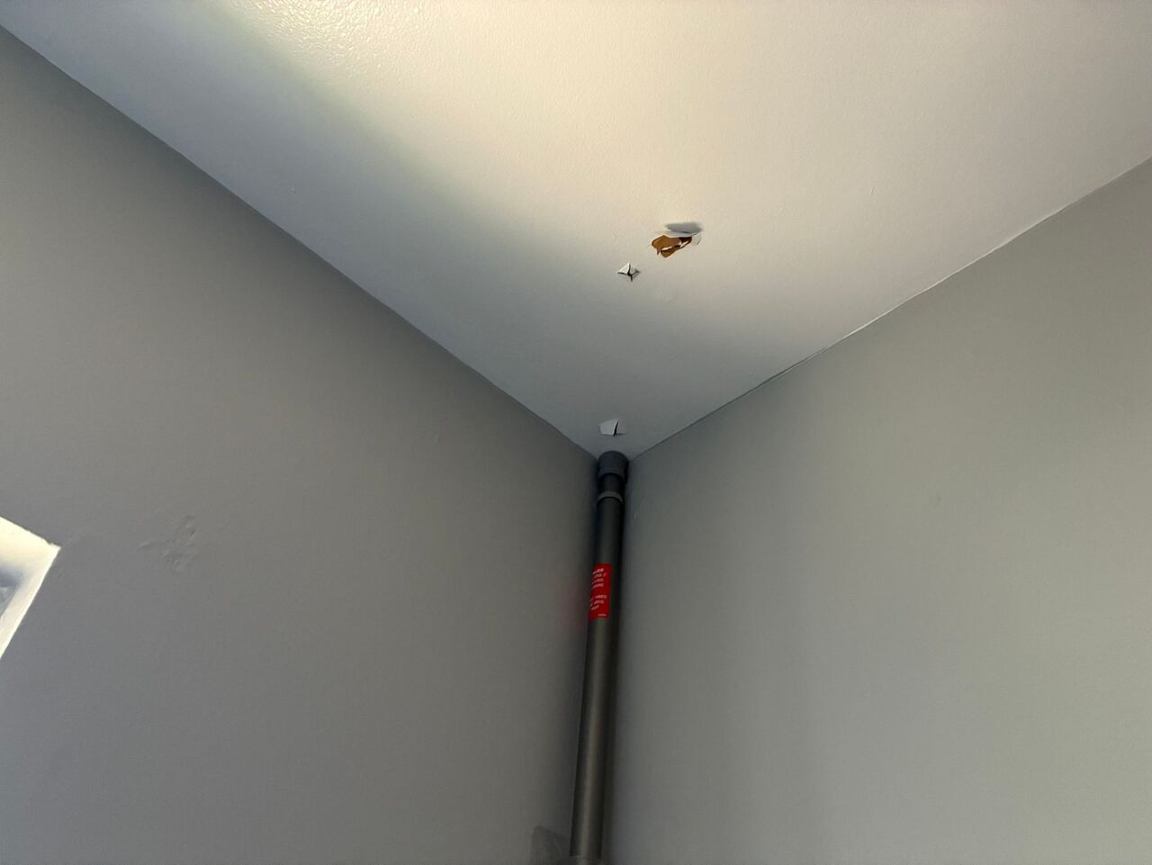 Interior ceiling leak found during inspection — documented for repair