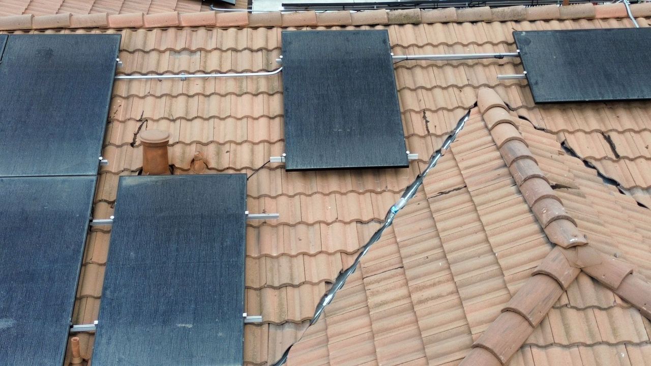 Cracked tiles documented during tile roof inspection